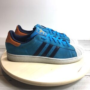 Adidas Superstar II Solid Blue Aqua Blue 2013 G99859 Size 13